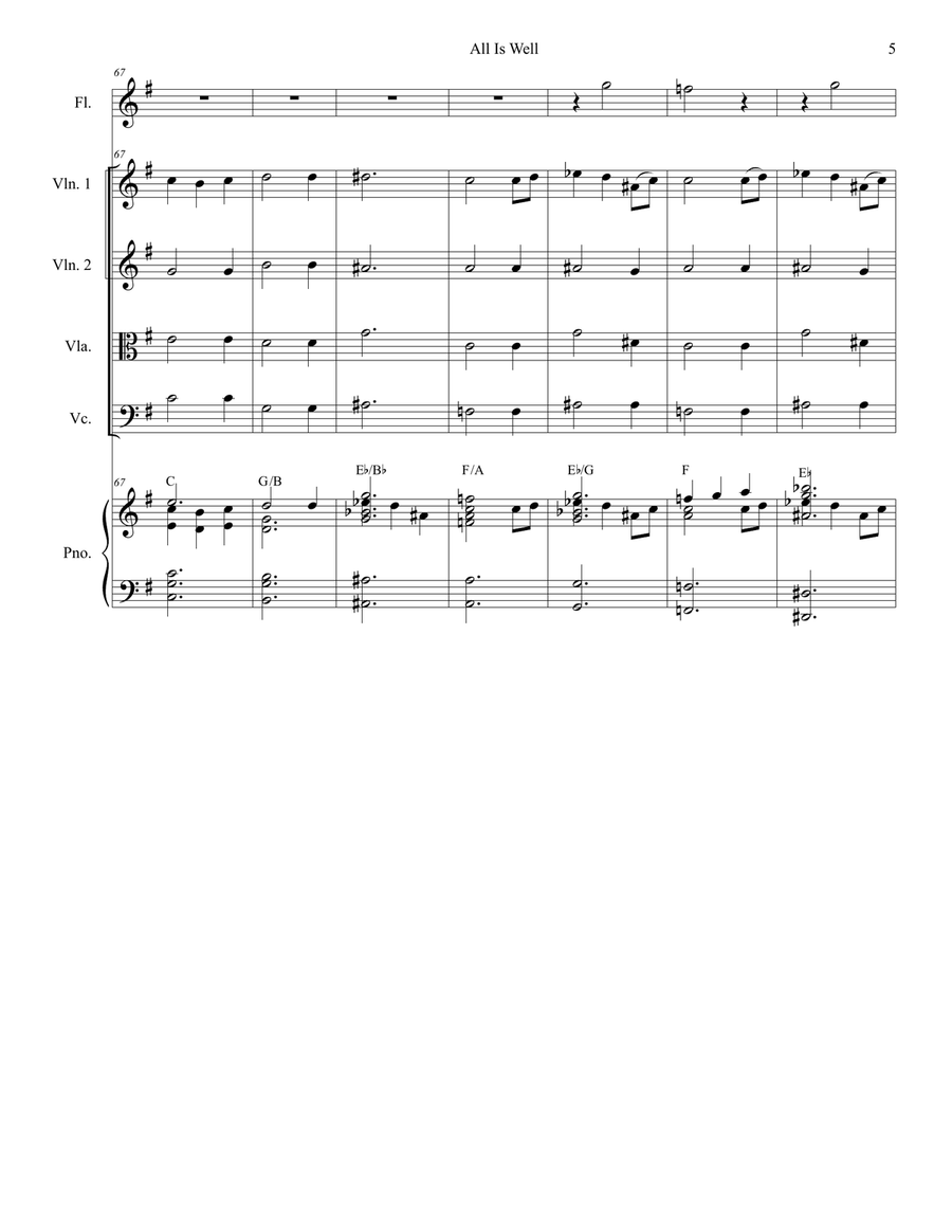 All Is Well All Is Well String Quartet scores gallery preview page 5