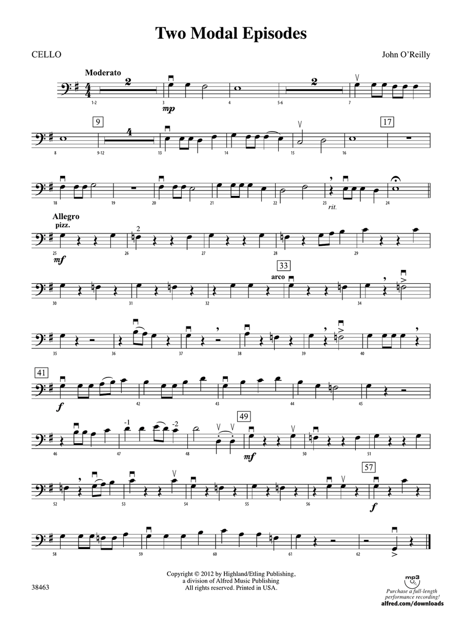 Two Modal Episodes: Cello