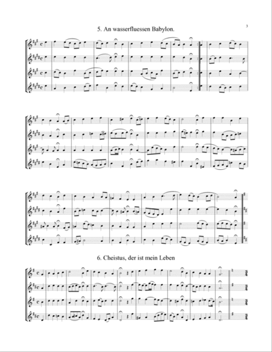Bach Four-Part Chorales - 36 in Set (for Saxophone Quartet SATB or AATB) Saxophone Quartet scores gallery preview page 4