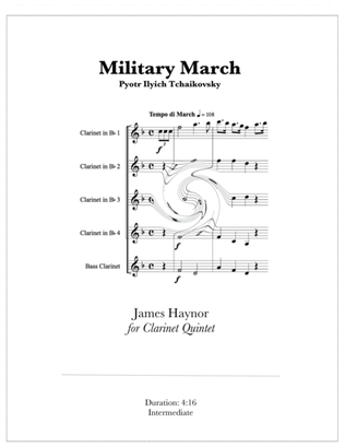 Book cover for Military March for Clarinet Quintet