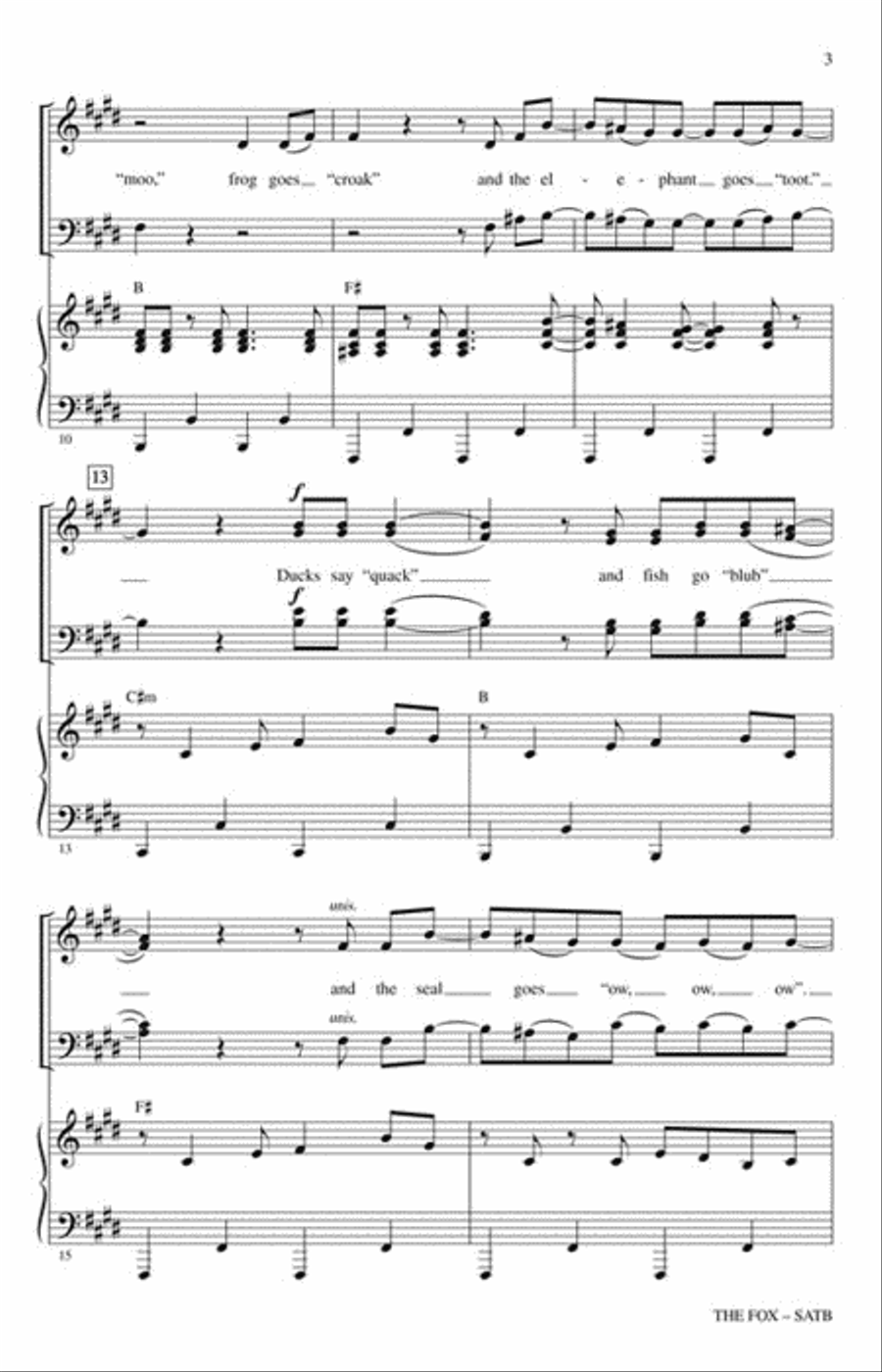 The Fox The Fox 4-Part scores gallery preview page 3