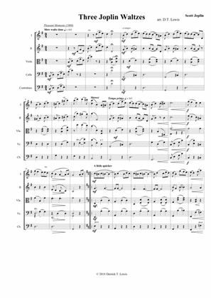 Three Joplin Waltzes for String Orchestra