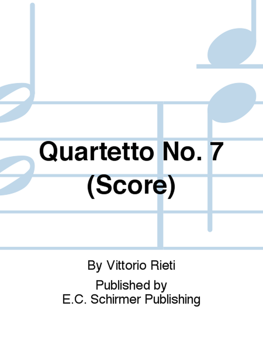 Quartetto No. 7 (Score)