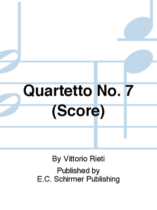 Quartetto No. 7 (Score)