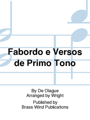 Book cover for Fabordo e Versos de Primo Tono