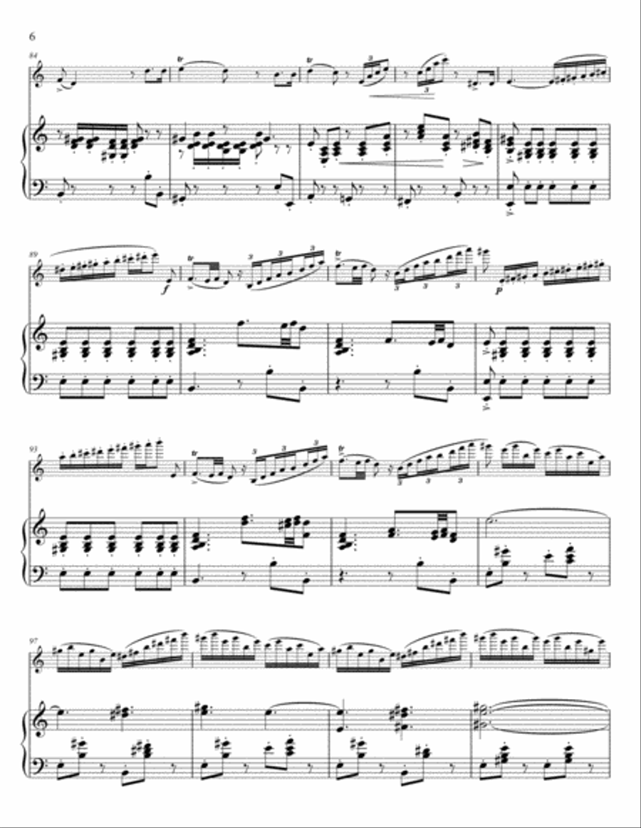 Introduction and Rondo Capriccioso for Flute and Piano Flute Solo scores gallery preview page 6