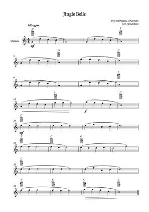 Jingle Bells for Ukelele with chords
