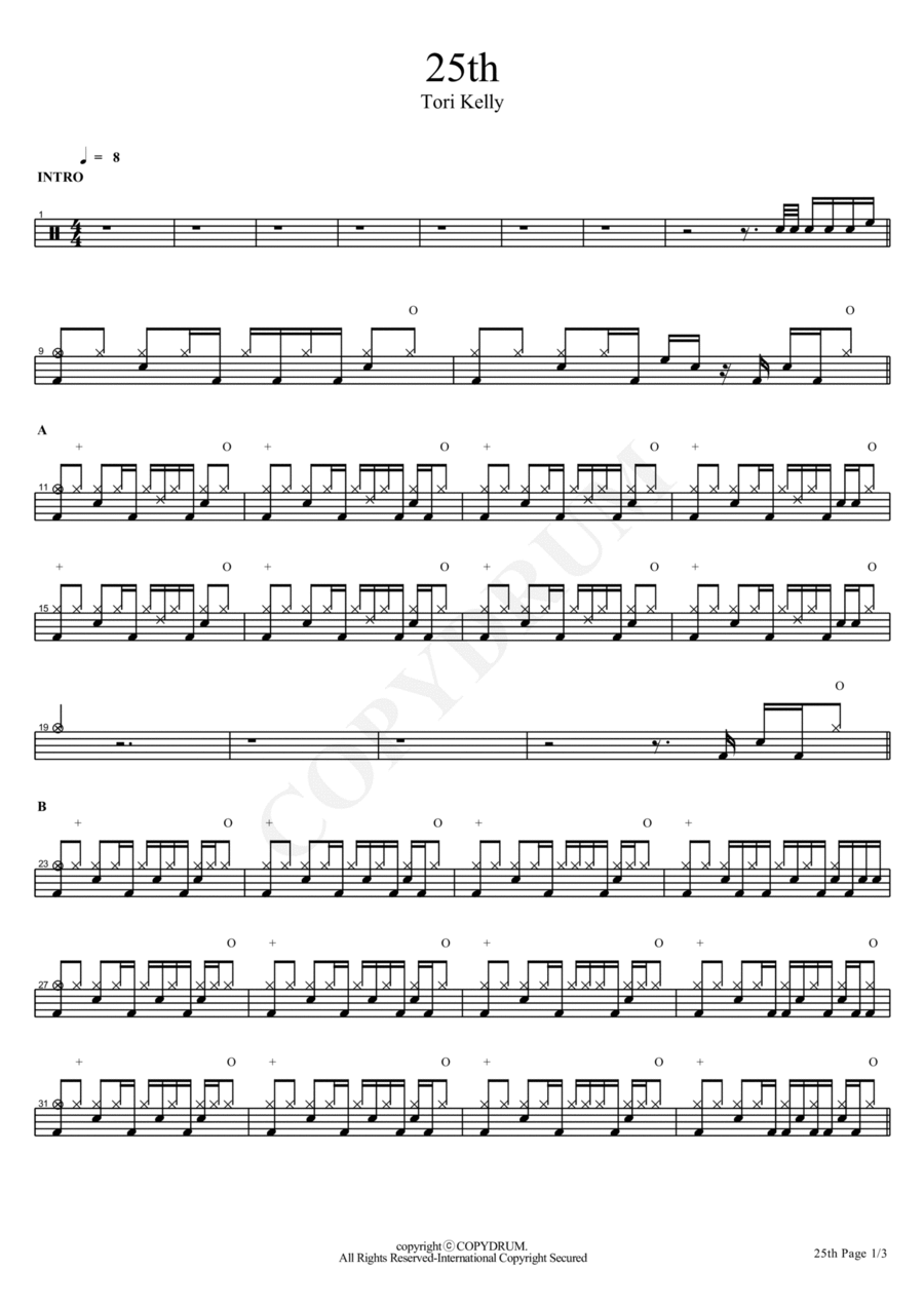 25th Drum Set scores gallery preview page 1
