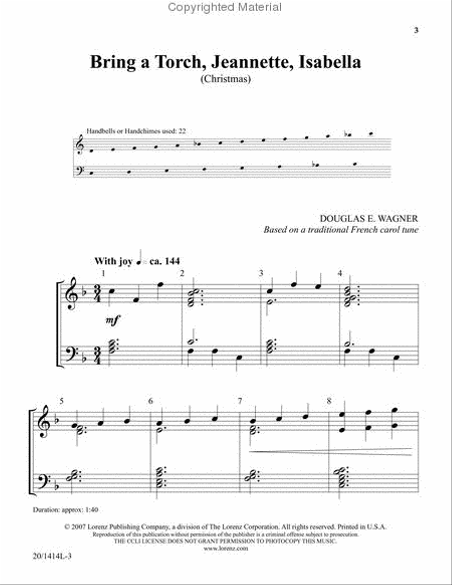 Handbell Hymns for Advent and Christmas, Vol. 3 3-Octaves scores gallery preview page 2