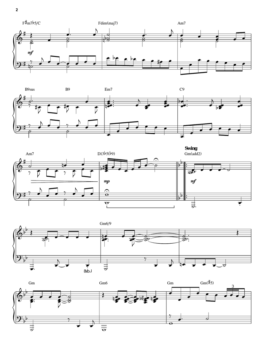 Get Out Of Town [Jazz version] (arr. Brent Edstrom) Piano Solo scores gallery preview page 2