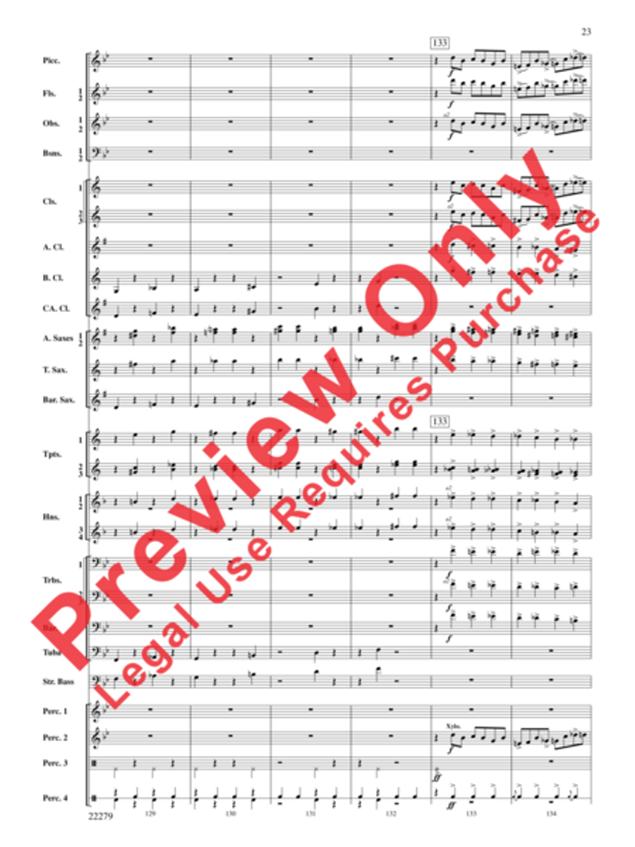 Bayou Breakdown Concert Band scores gallery preview page 24