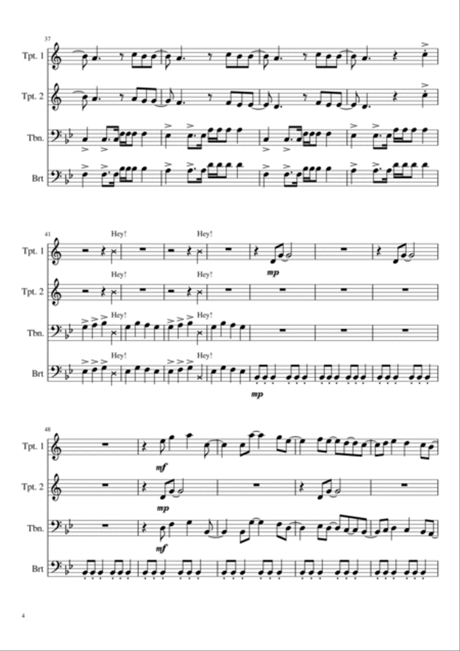 Smells Like Teen Spirit Brass Ensemble scores gallery preview page 4