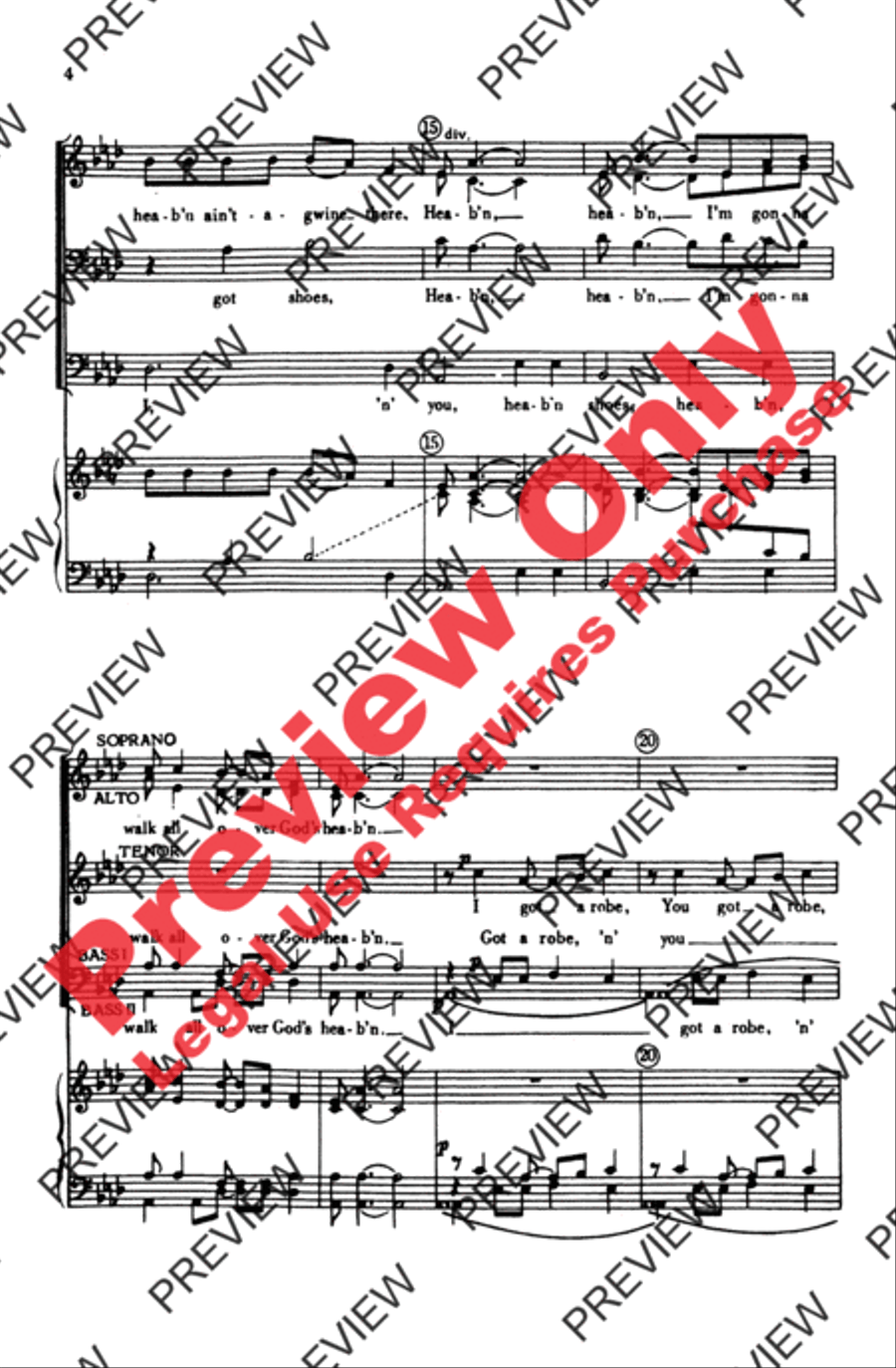 I Got Shoes 4-Part scores gallery preview page 4