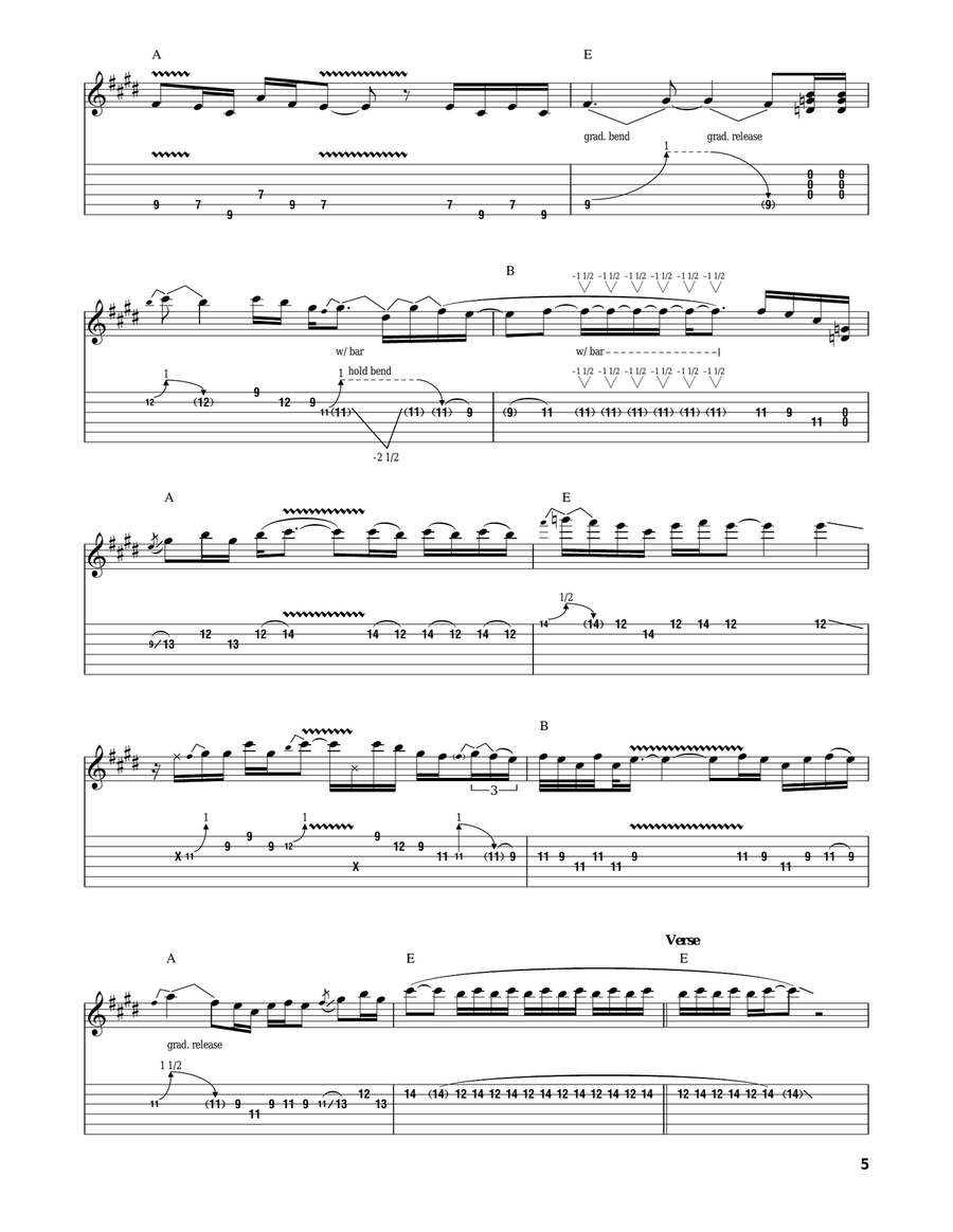 Yellow Ledbetter Acoustic Guitar scores gallery preview page 5