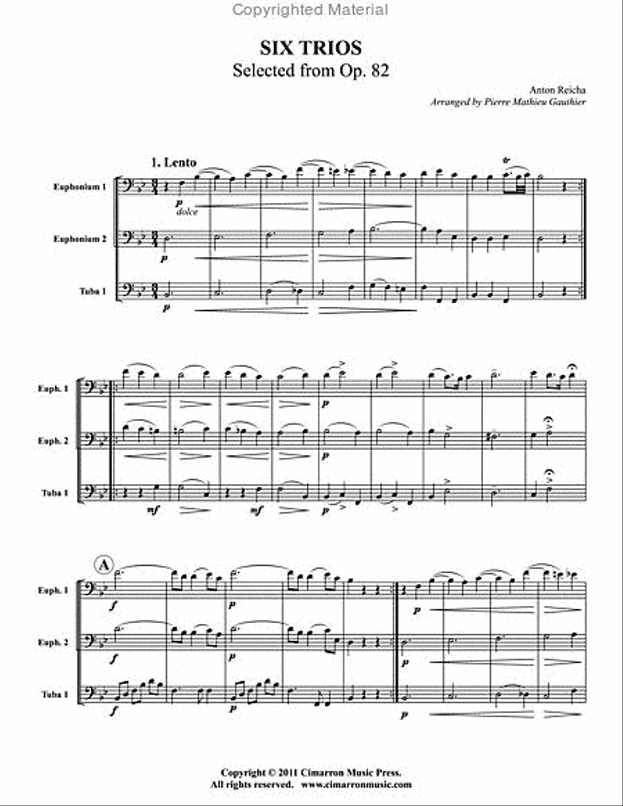 Six Trios Six Trios Brass Trio scores gallery preview page 2