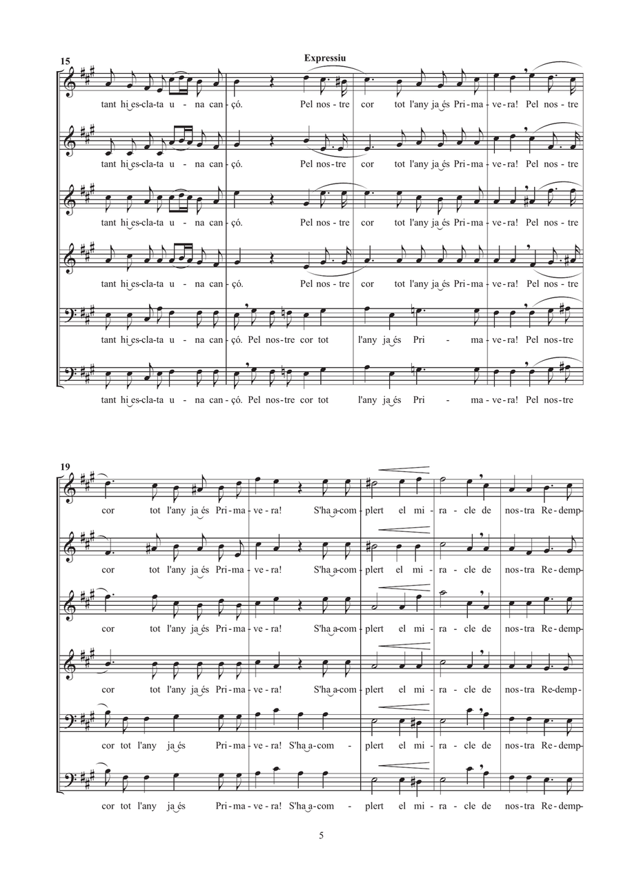 El cant de la senyera El cant de la senyera 4-Part scores gallery preview page 5