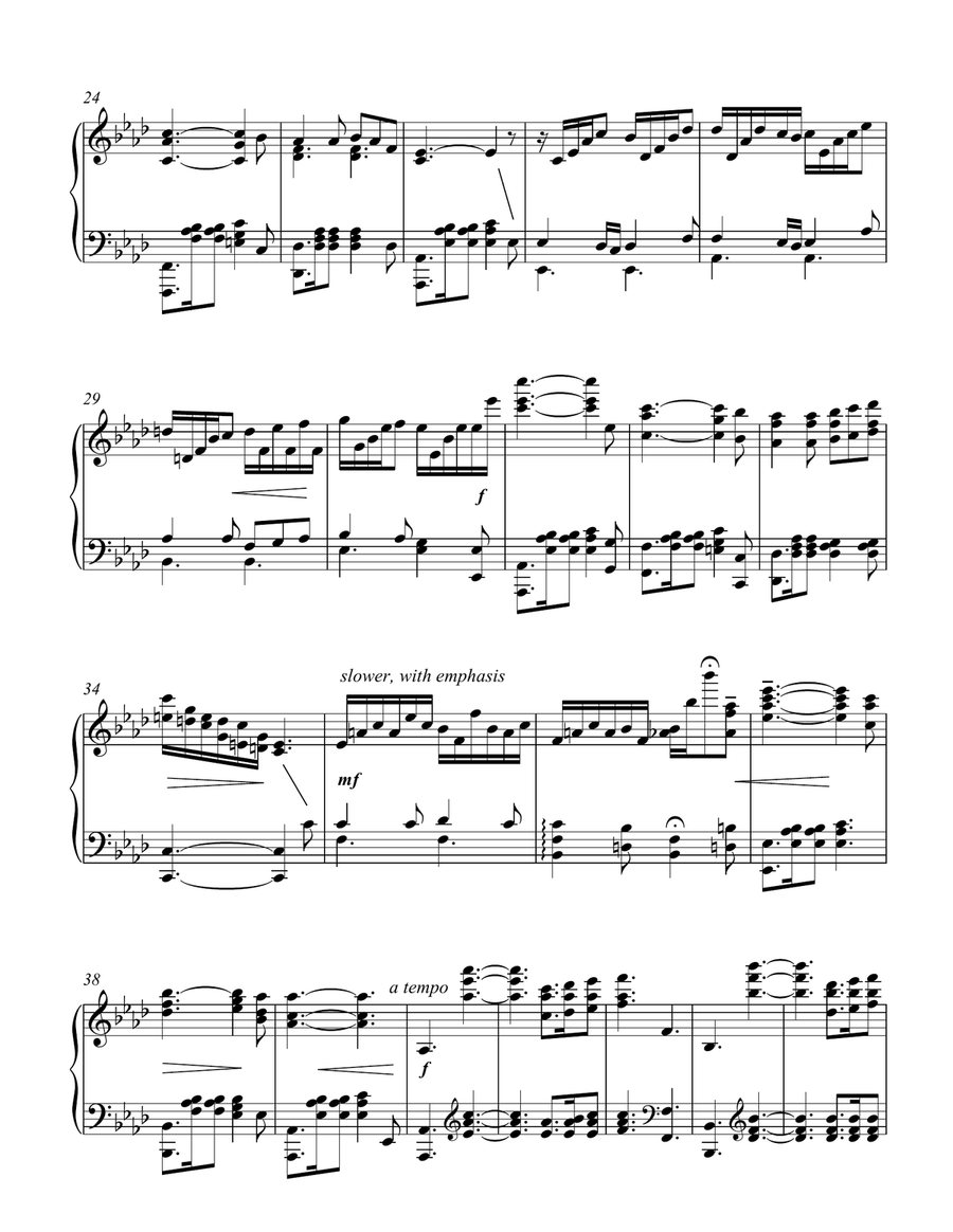 He Lives - advanced piano - in the style of Chopin Piano Solo scores gallery preview page 2