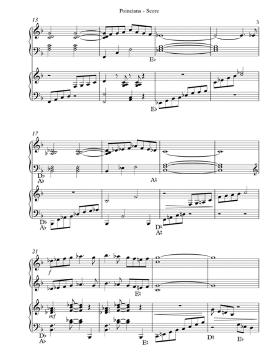 Poinciana (song Of The Tree) Harp scores gallery preview page 3