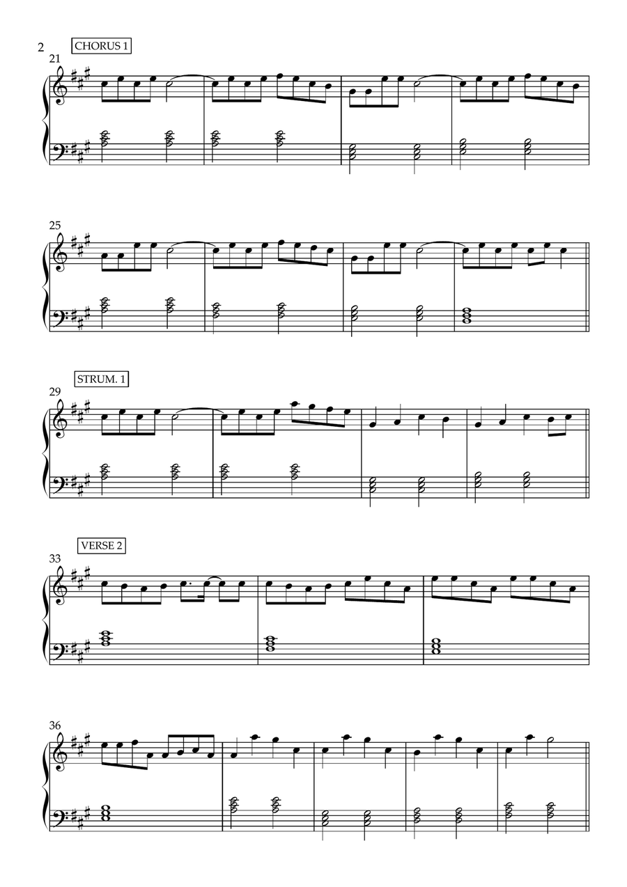 Make You Mine Easy Piano scores gallery preview page 2
