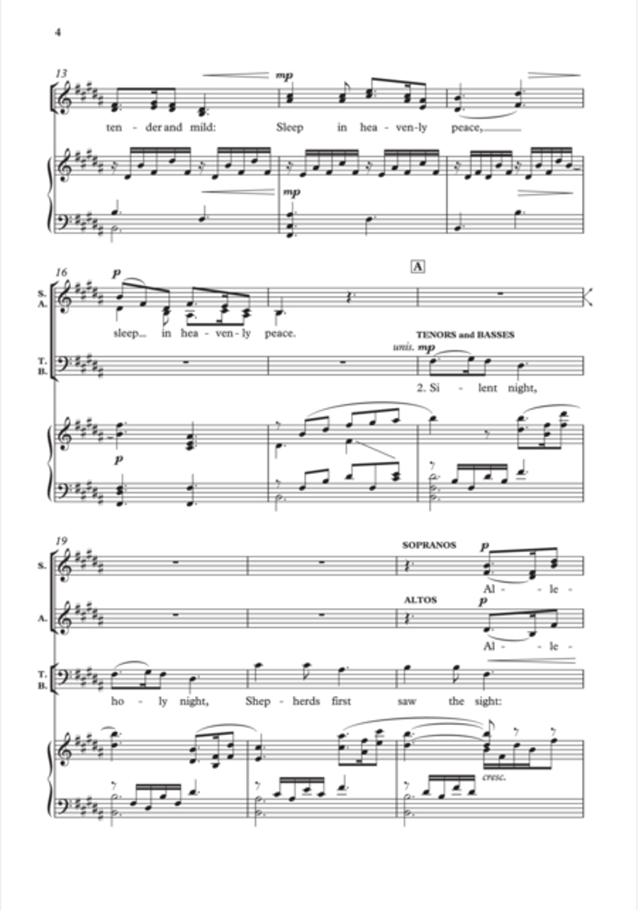 Silent night Silent night Divisi scores gallery preview page 3