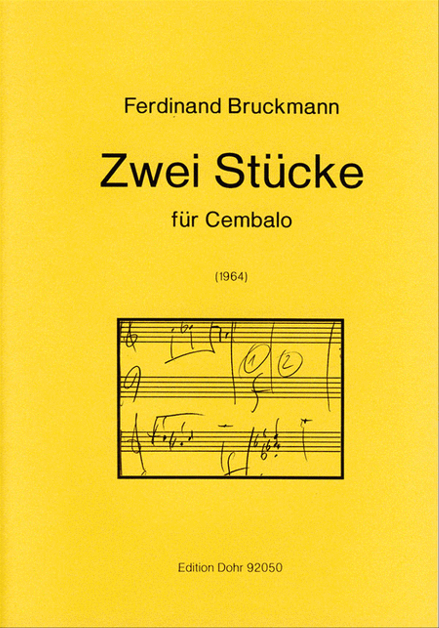 Zwei Stücke für Cembalo (1964) Harpsichord scores gallery preview page 1