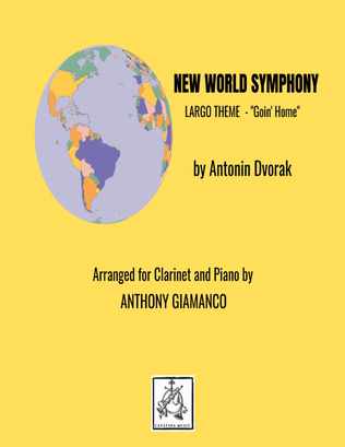 Book cover for NEW WORLD SYMPHONY (LARGO THEME) - clarinet and piano