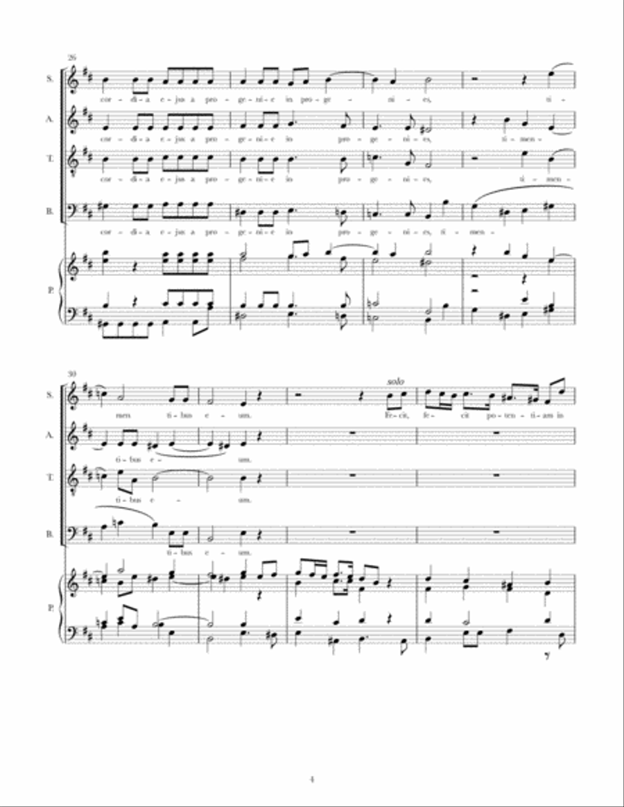 Magnificat in D - Vocal Score 4-Part scores gallery preview page 5