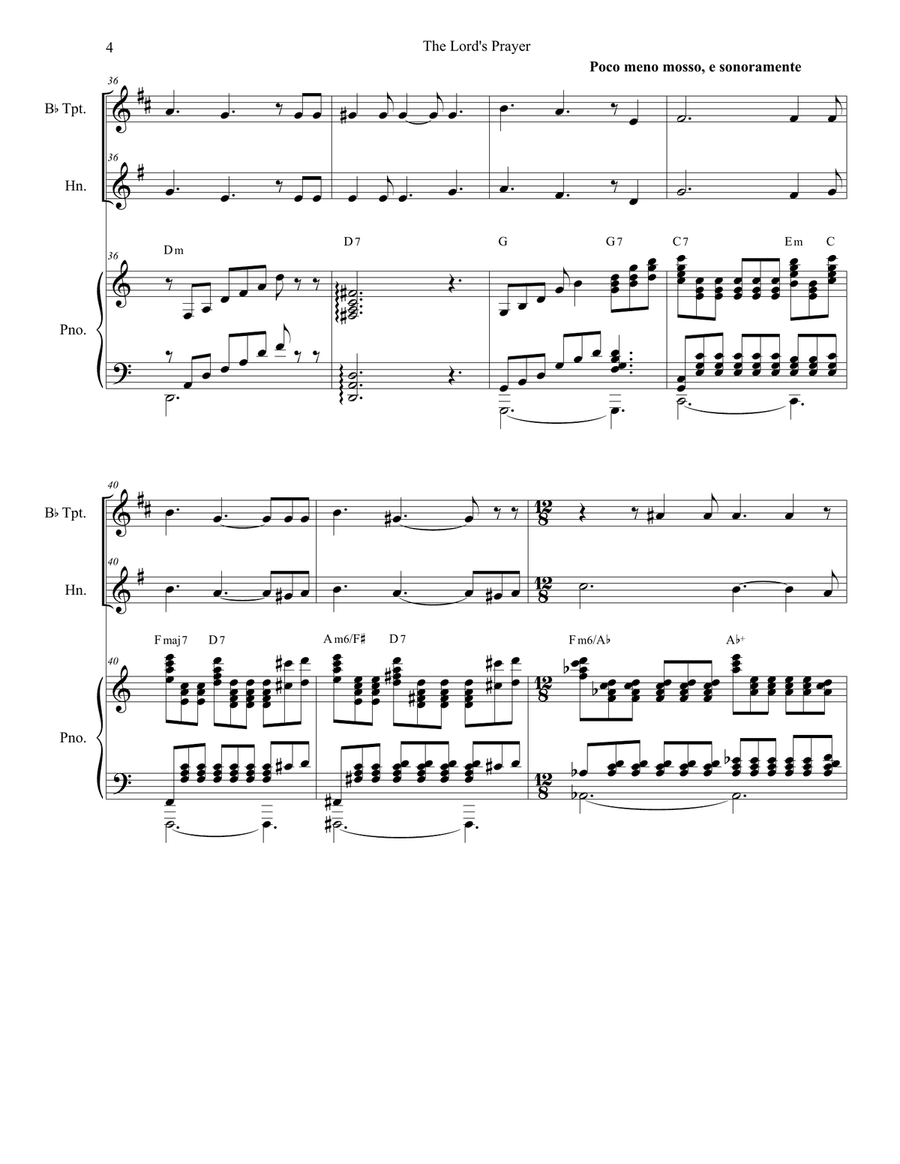 The Lord's Prayer The Lord's Prayer Brass Duet scores gallery preview page 4