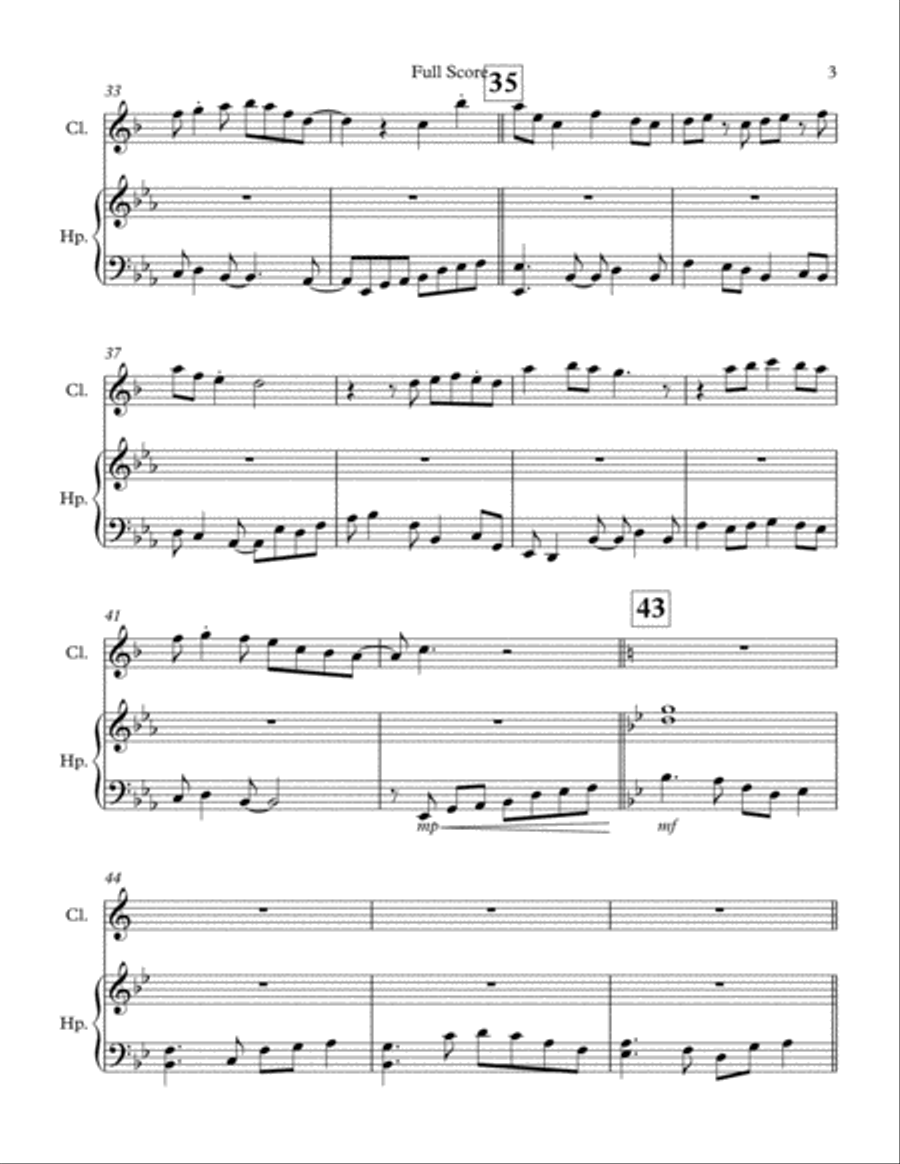 A Day on the Mountain - Part 5: The Cliff and the Birds Above Clarinet scores gallery preview page 4