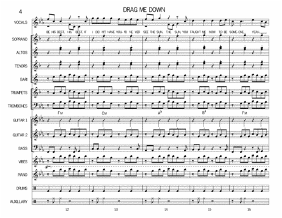 Drag Me Down Drag Me Down Jazz Ensemble scores gallery preview page 4