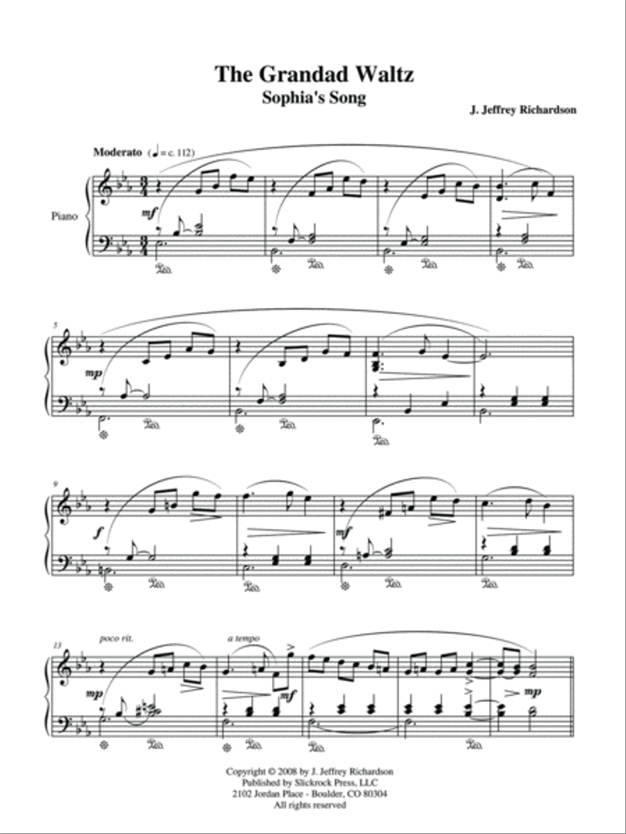 The Grandad Waltz (Sophia's Song) Piano Solo scores gallery preview page 2