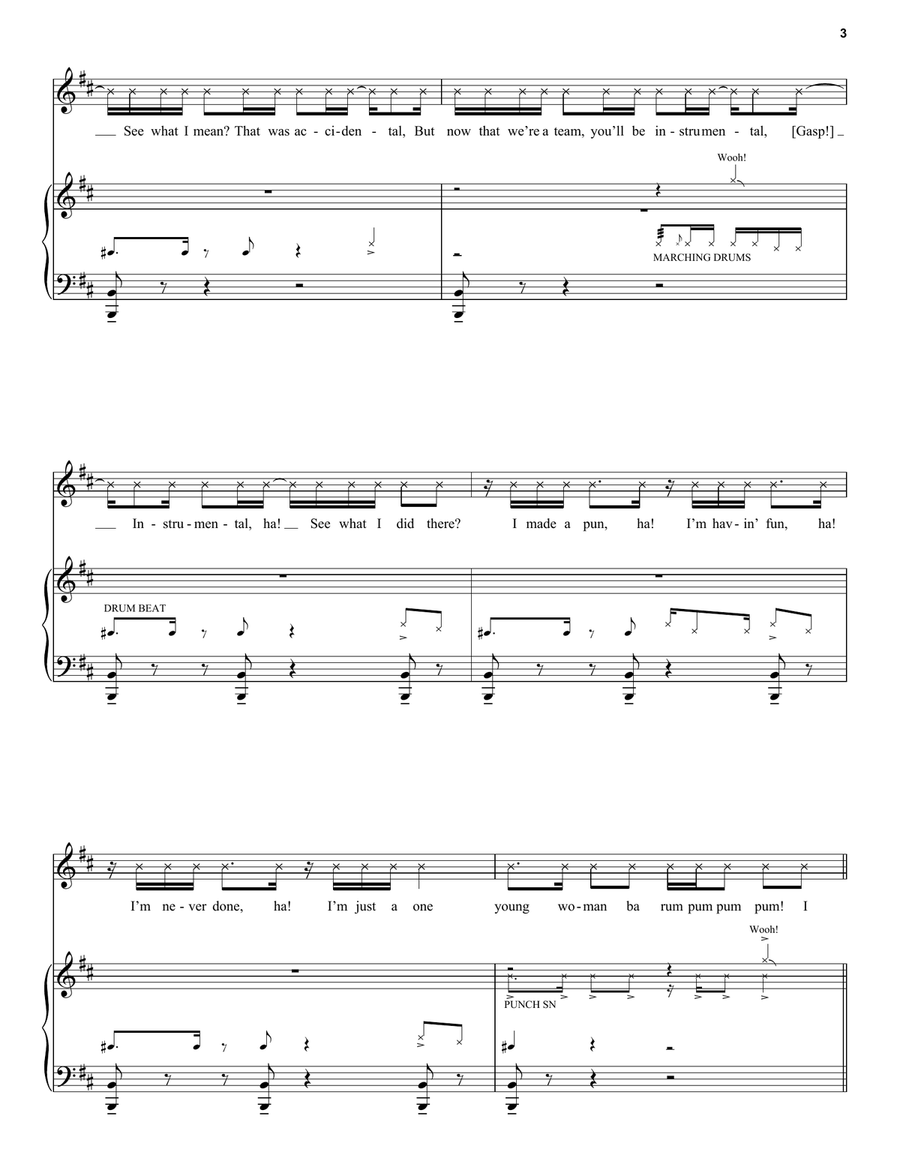 My Own Drum (from Vivo) Voice scores gallery preview page 3