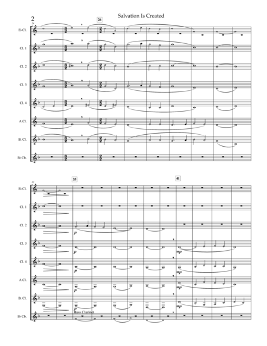Salvation Is Created Clarinet Choir scores gallery preview page 3