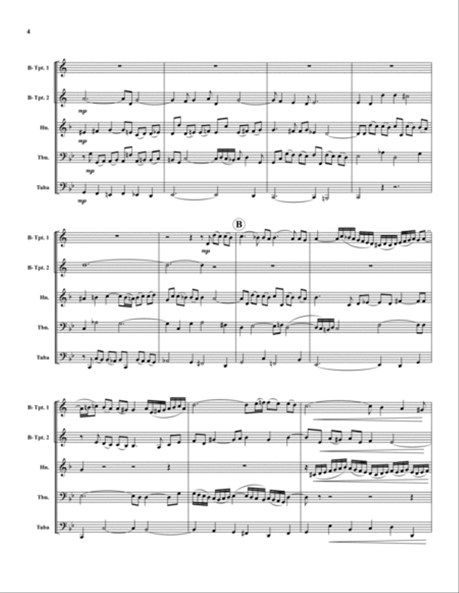Fantasia and Fuga Brass Quintet scores gallery preview page 4