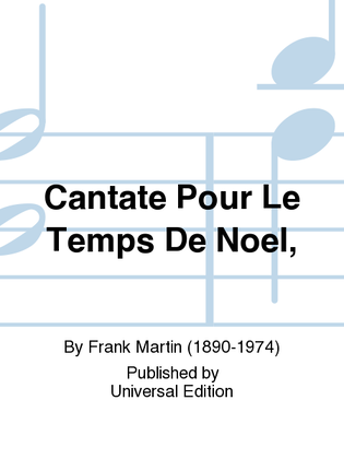 Book cover for Cantate Pour Le Temps De Noel