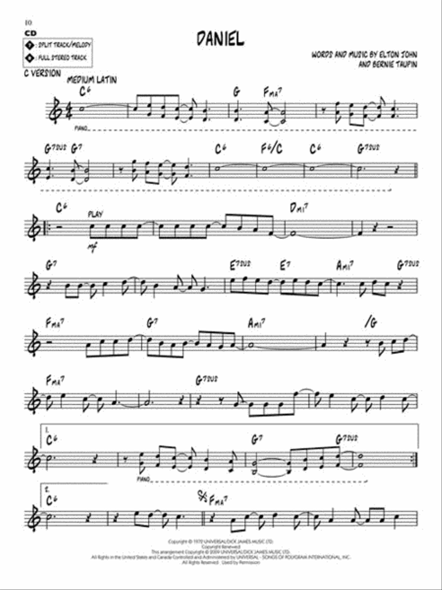 Elton John C Instrument scores gallery preview page 5