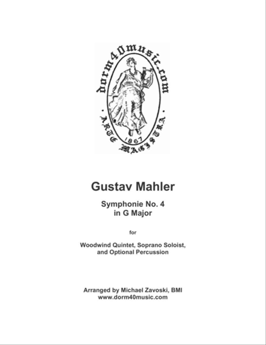Symphonie No. 4 in G Major for Woodwind Quintet Woodwind Quintet scores gallery preview page 1