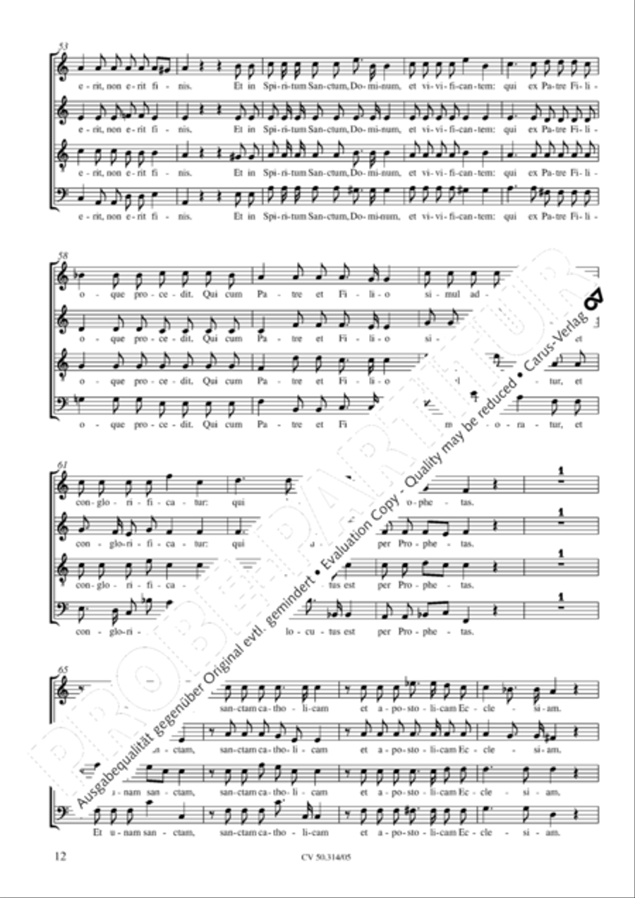Missa Sancti Joannis Nepomuceni 4-Part scores gallery preview page 13