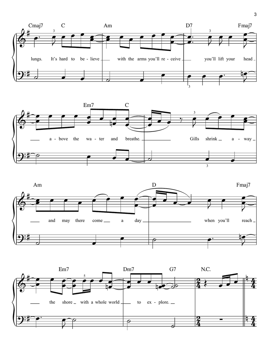 Pollywog In A Bog Easy Piano scores gallery preview page 3