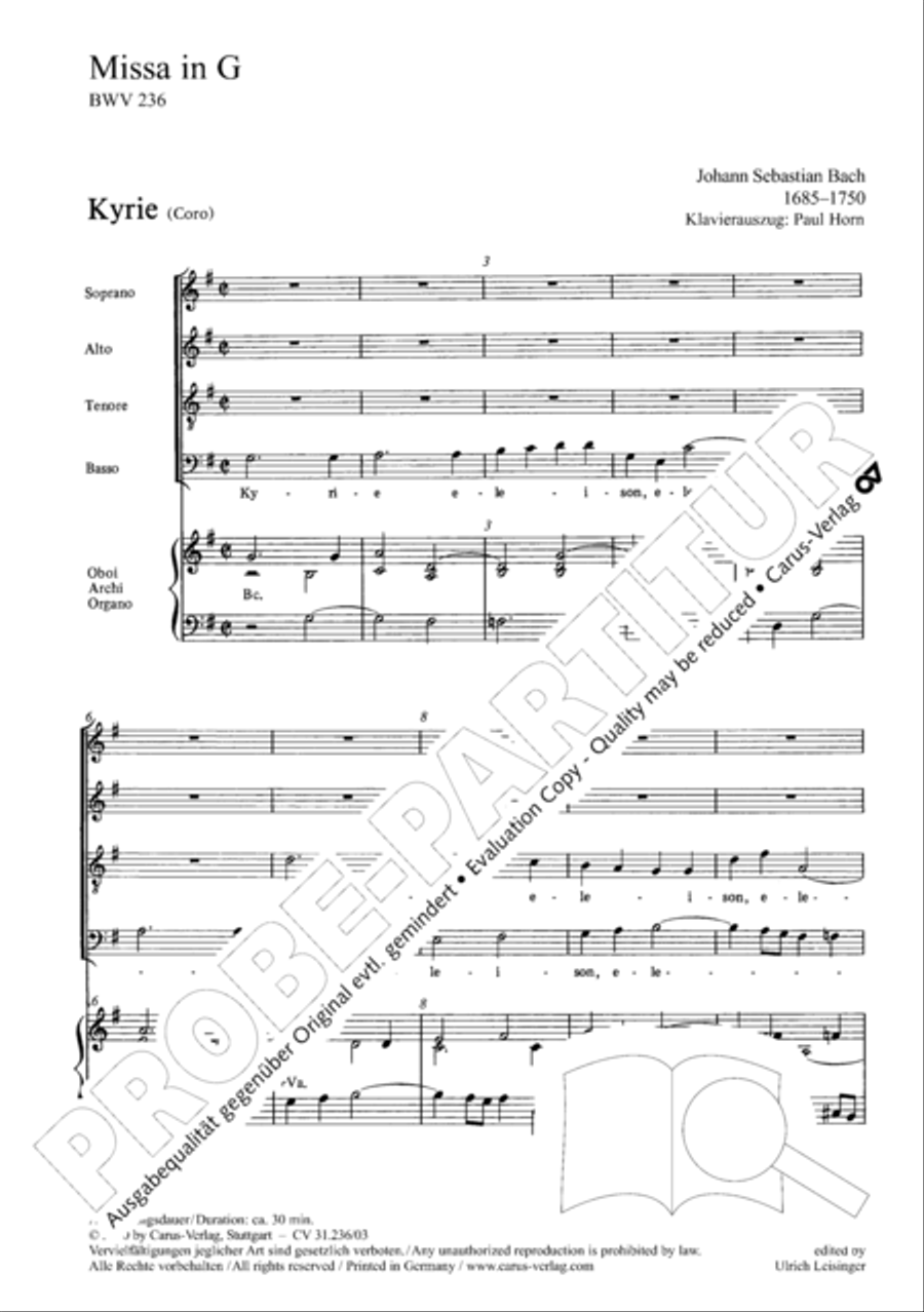 Mass in G Major 4-Part scores gallery preview page 3