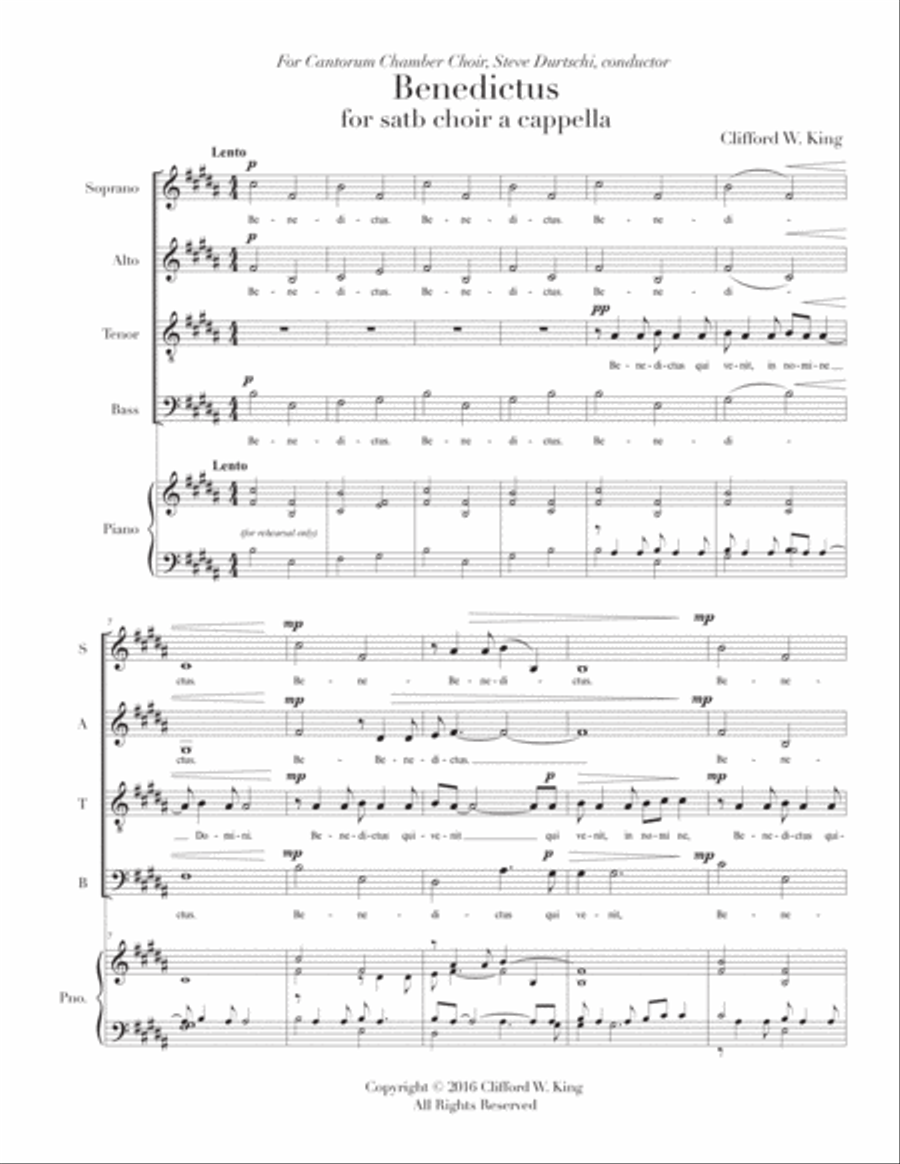 Benedictus ( s a t b )