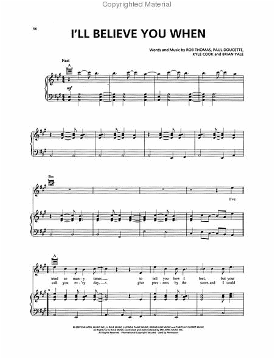 Matchbox Twenty – Exile on Mainstream Piano, Vocal, Guitar scores gallery preview page 3