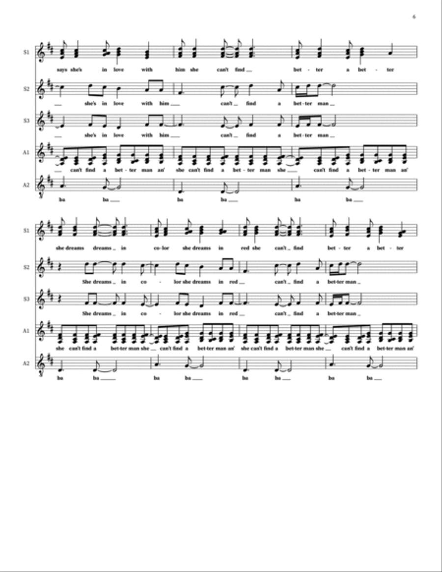 Better Man Better Man Choir scores gallery preview page 6
