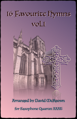 Book cover for 16 Favourite Hymns Vol.1 for Saxophone Quartet AAAT