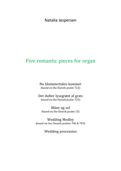 Five romantic pieces for organ