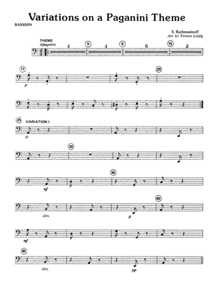 Variations on a Paganini Theme: Bassoon