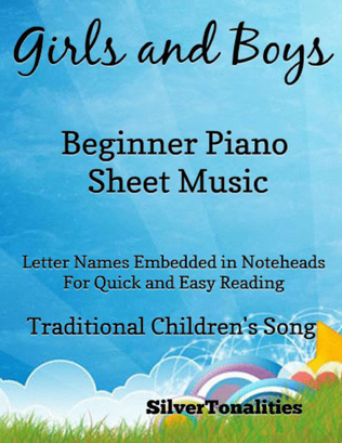Book cover for Girls and Boys Beginner Piano Sheet Music