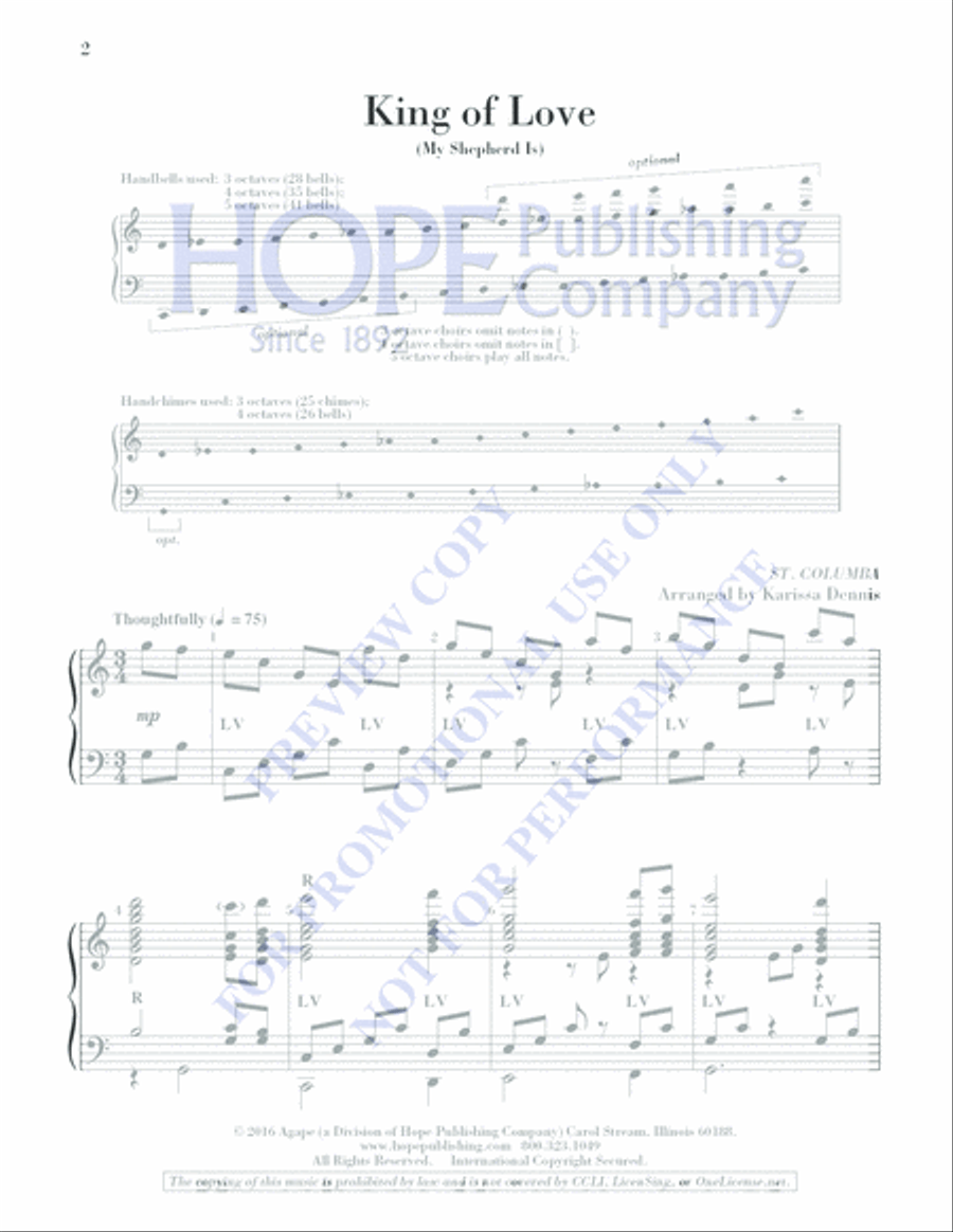 King of Love (My Shepherd Is) 5-Octaves scores gallery preview page 2