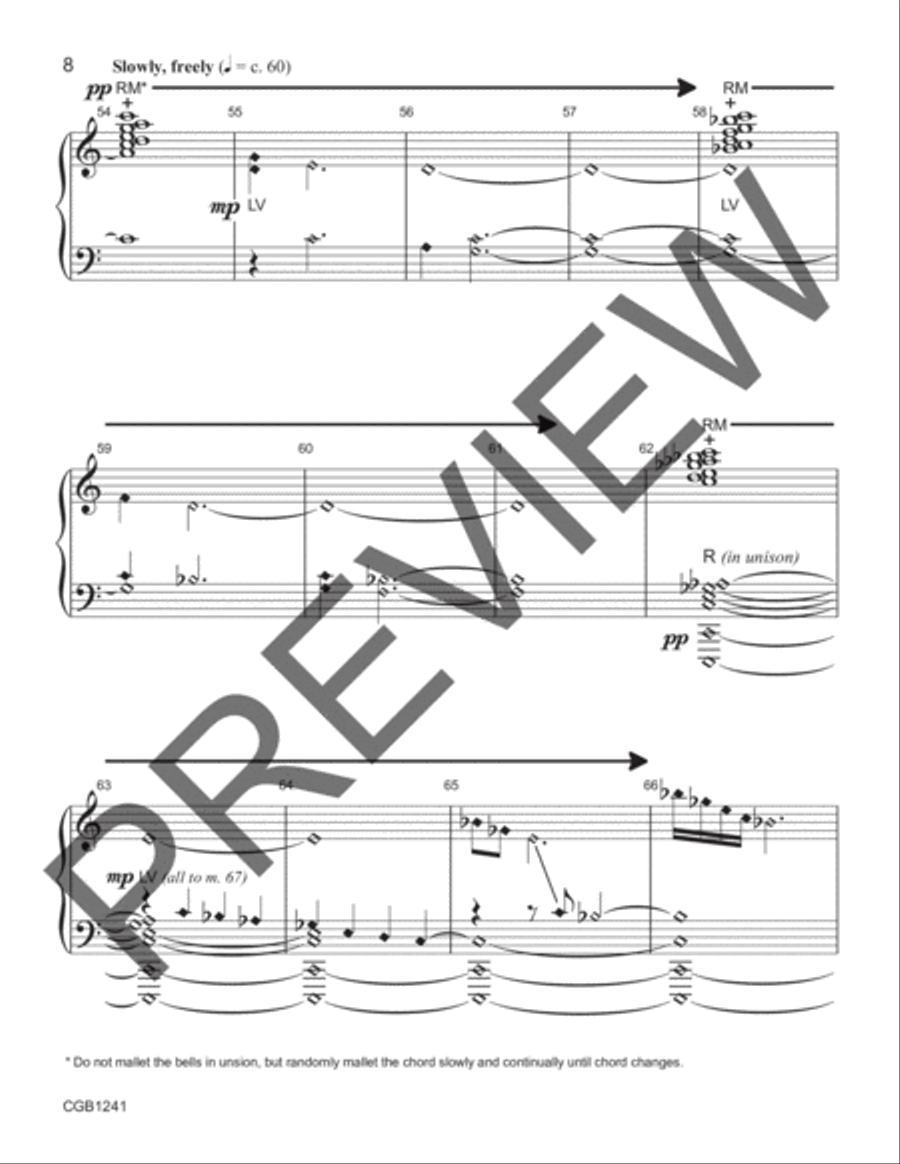 Thundersnow (3-7 octaves) by Cathy Moklebust Handbell Choir - Sheet Music page 8