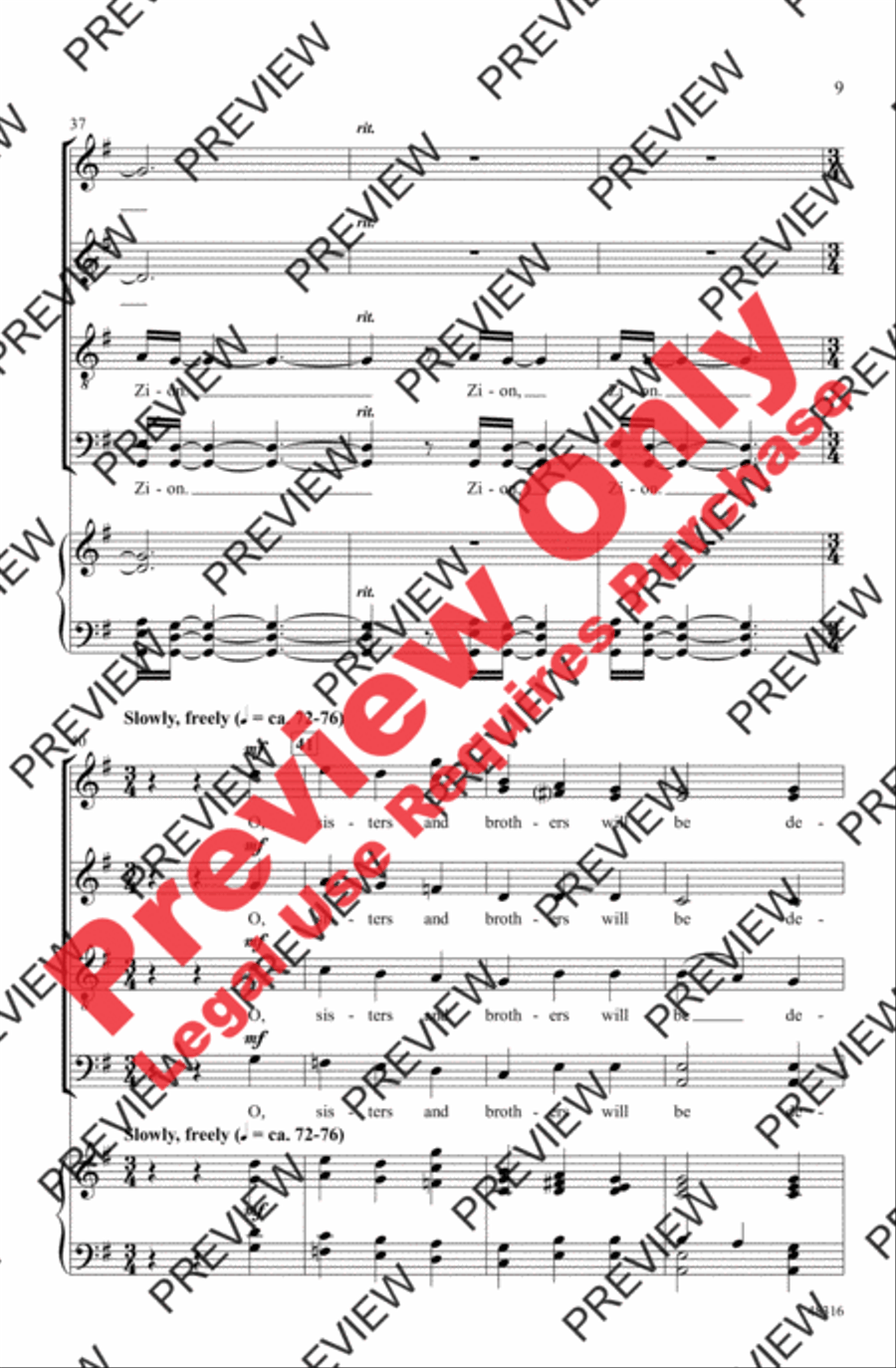 Zion's Walls Zion's Walls 4-Part scores gallery preview page 9
